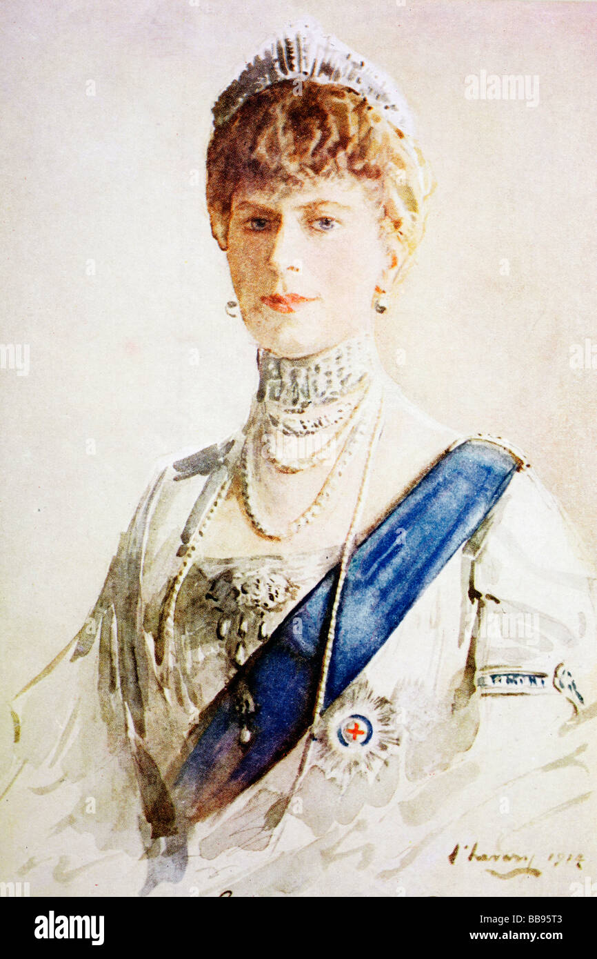 Mary of Teck, 1867 to 1953. Born Victoria Mary Augusta Louise Olga Pauline Claudine Agnes.  Queen consort of George V of England Stock Photo