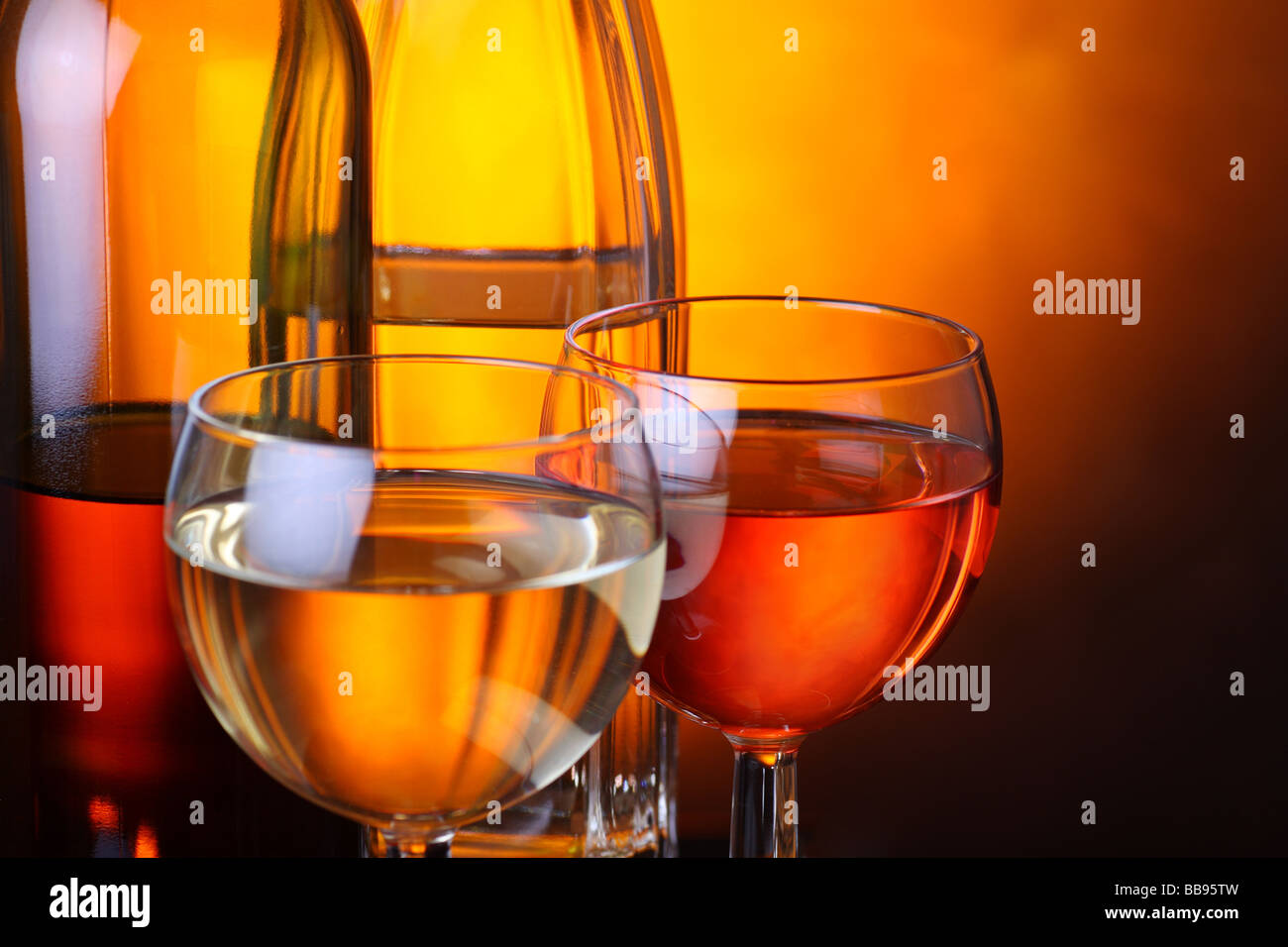 two bottles of wine Stock Photo Alamy