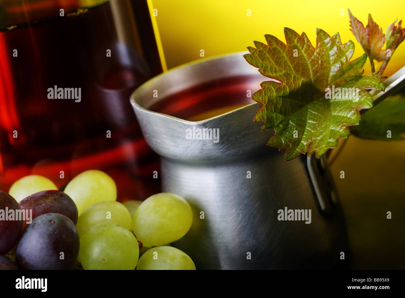 still life of a drinking jug with red wine Stock Photo - Alamy