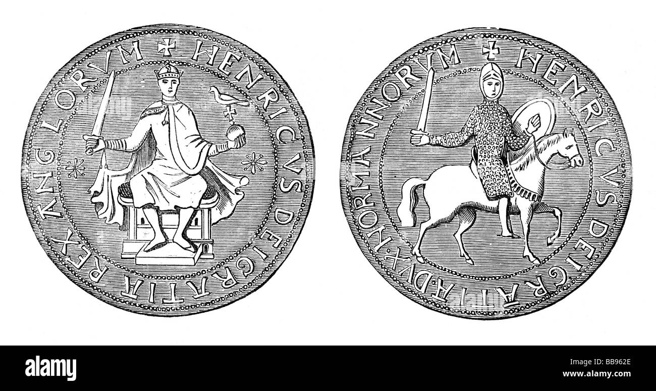 The Great Seal of King Henry I of England Stock Photo Alamy