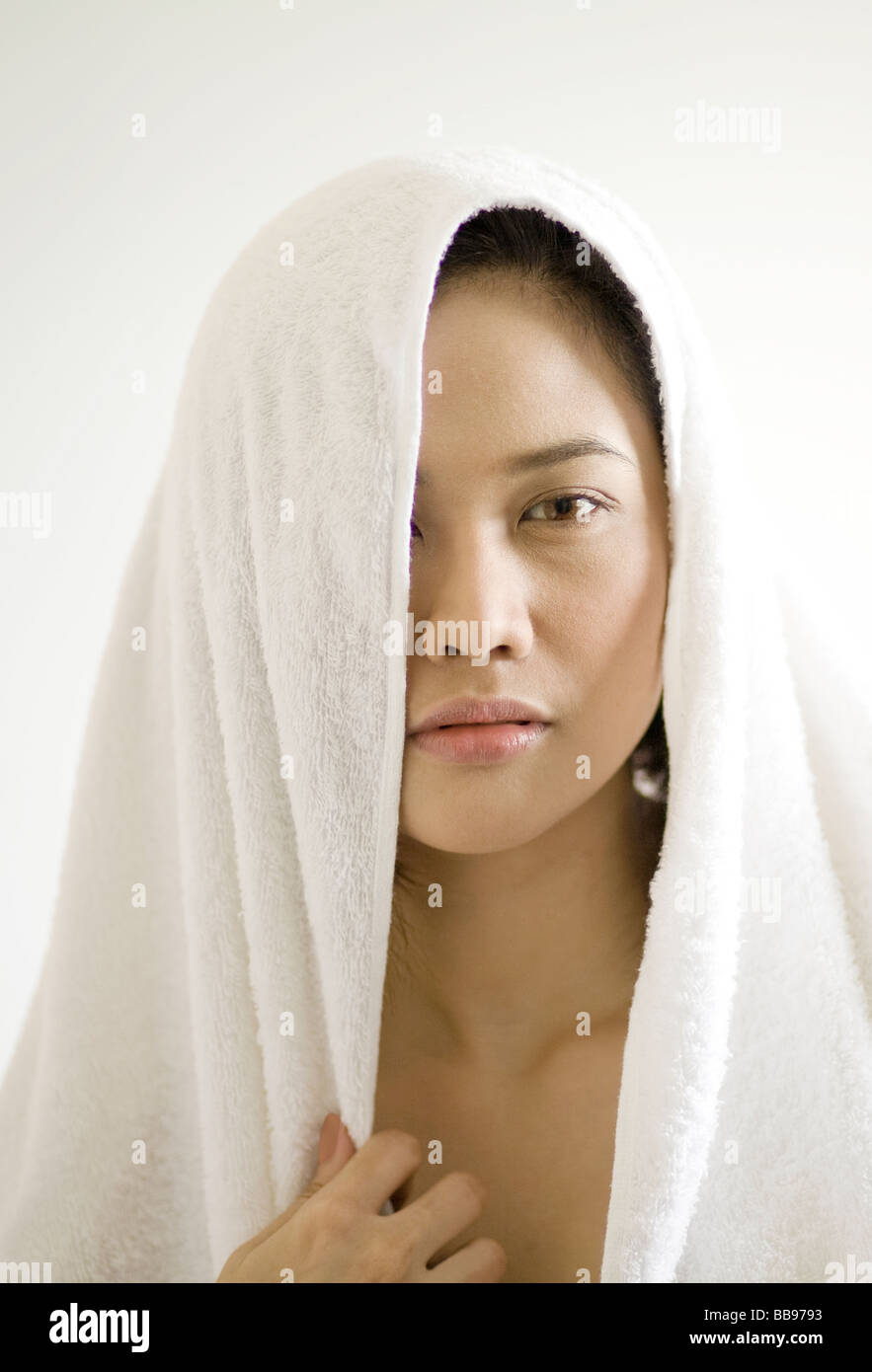 Young Woman After Shower Stock Photo