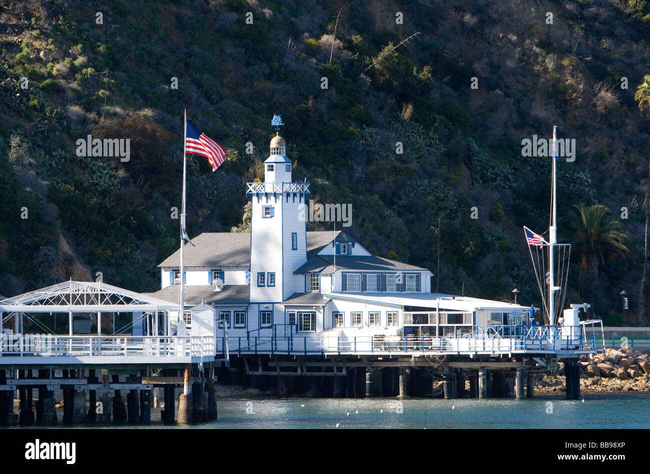 The Catalina Yacht Club in Avalon Harbor on Catalina Island California USA Stock Photo Alamy