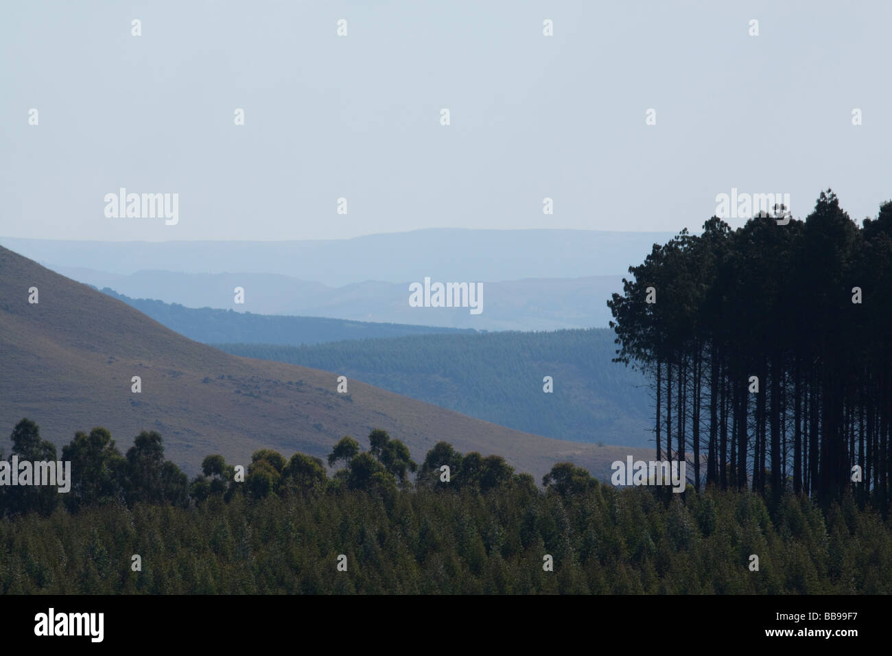 Mountain ranges distinguished by colour Stock Photo - Alamy