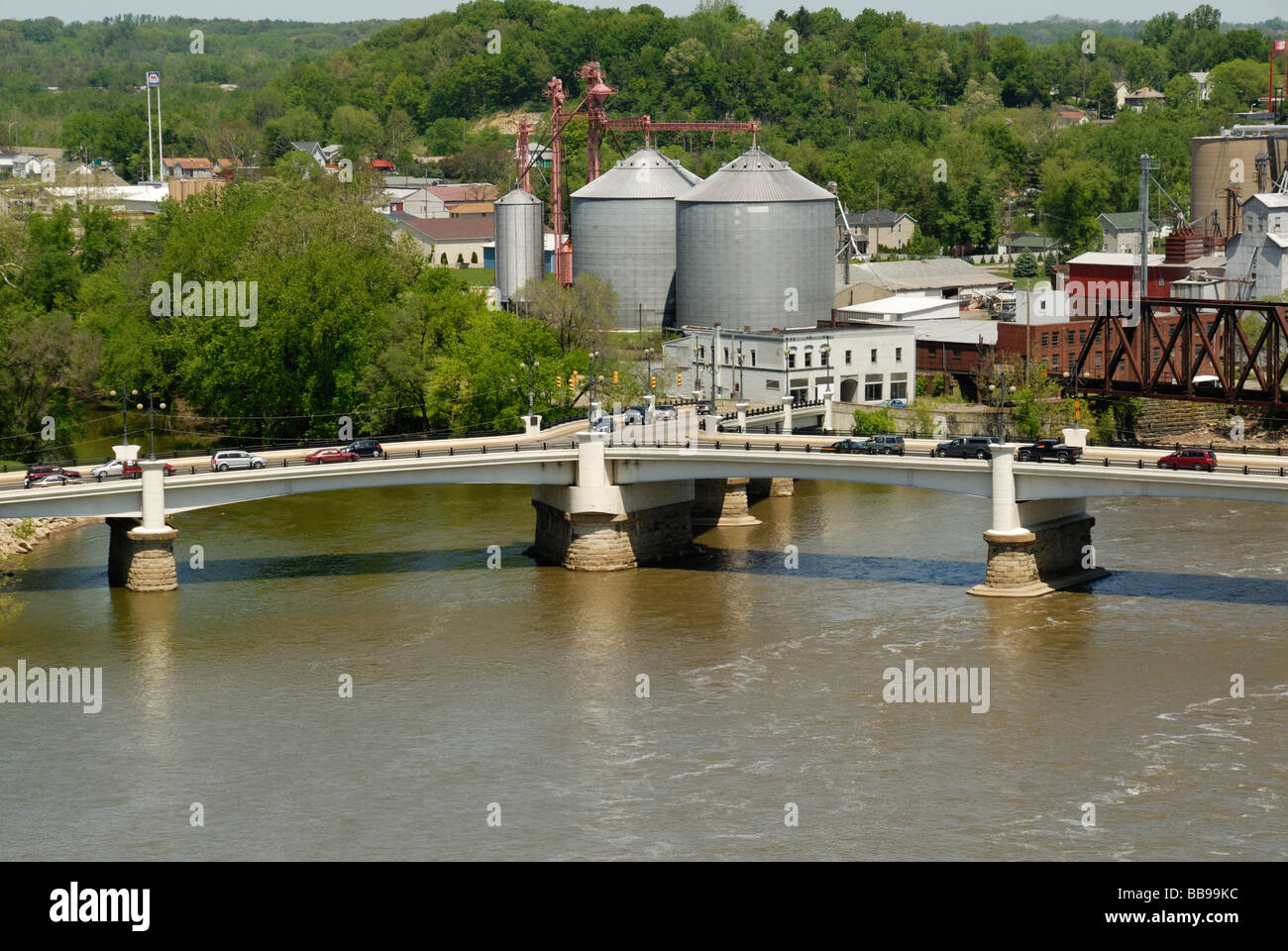 Y bridge from downtown zanesville Ohio Stock Photo - Alamy