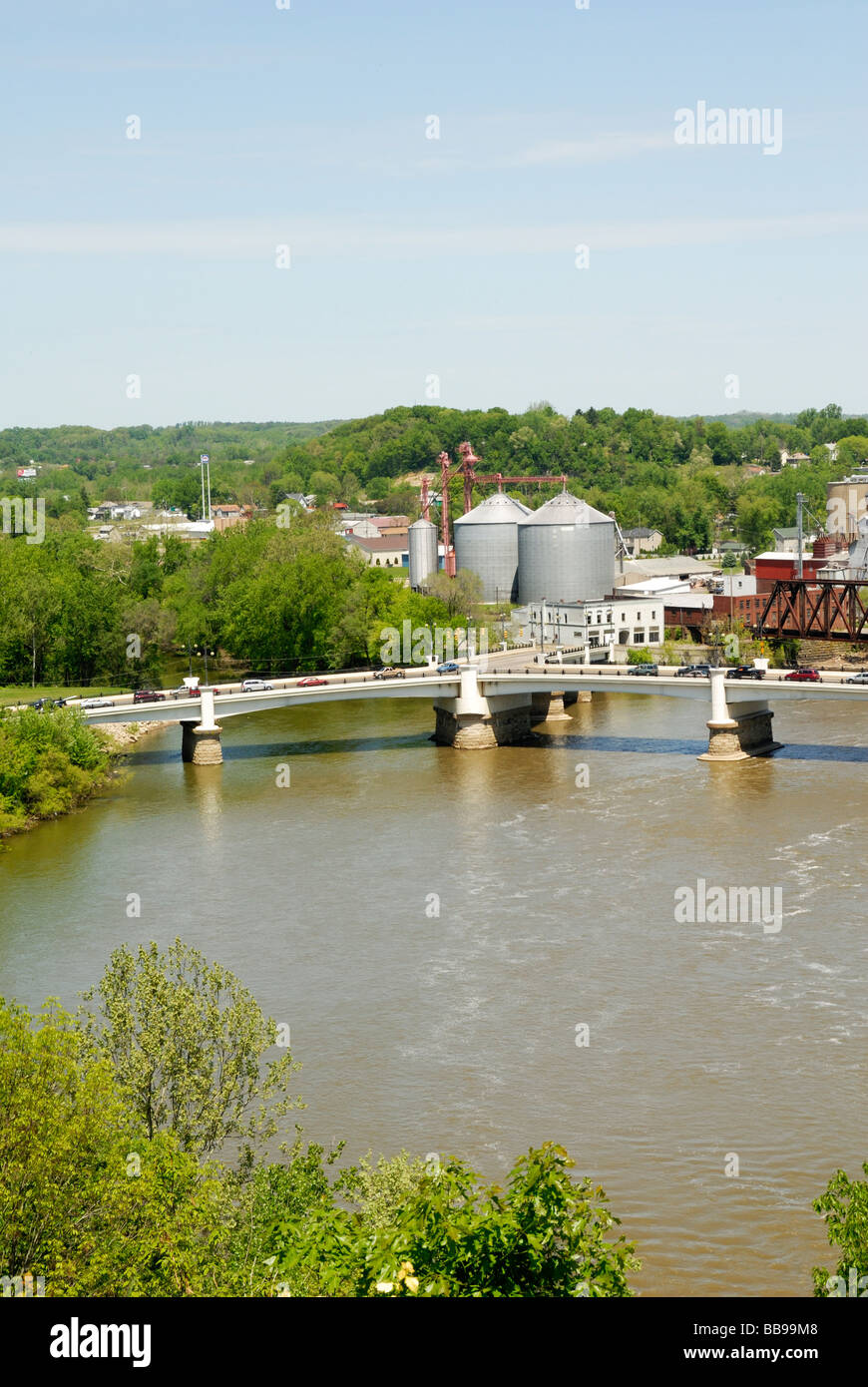 Y bridge from downtown zanesville Ohio Stock Photo Alamy
