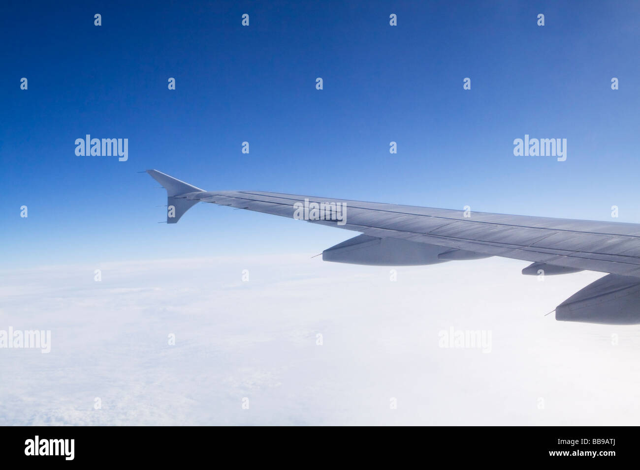 A Plane's Wing Stock Photo