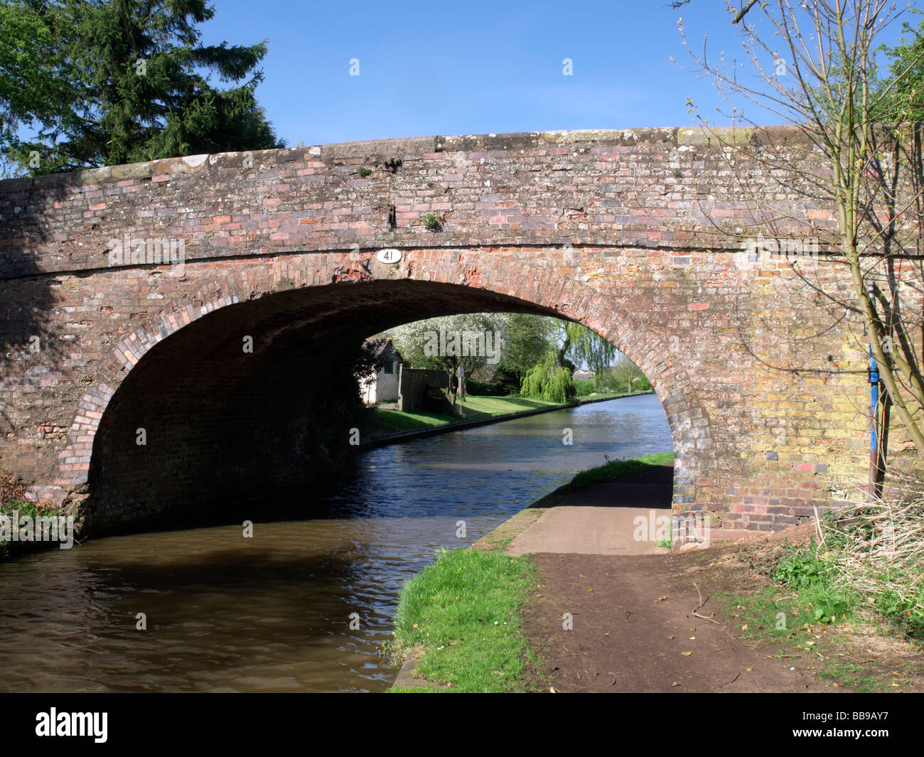 the worcester and birmingham canal stoke prior worcestershire Stock