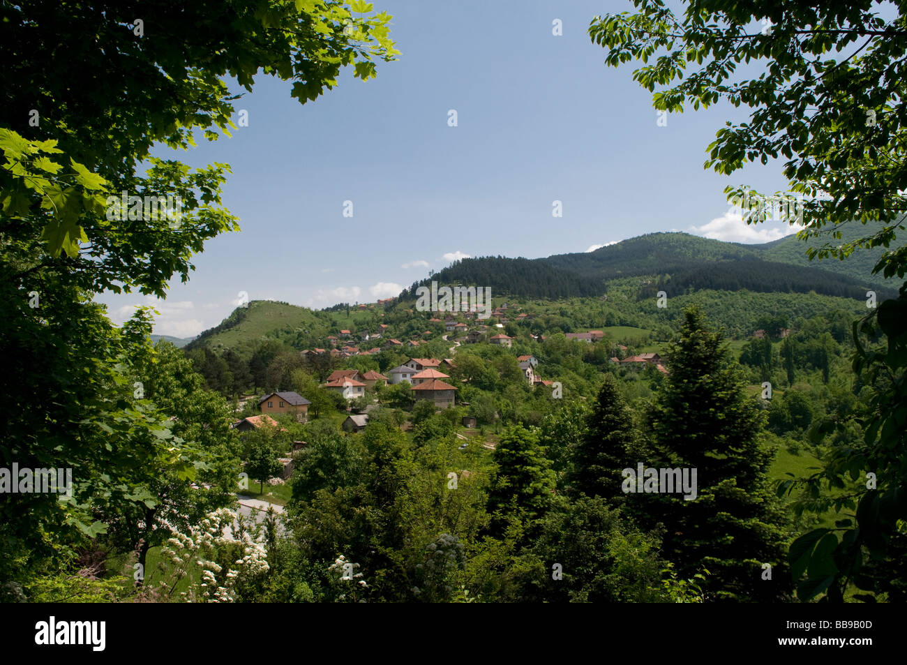 Scenic view of outskirts of Sarajevo capital of Bosnia and Herzegovina Stock Photo