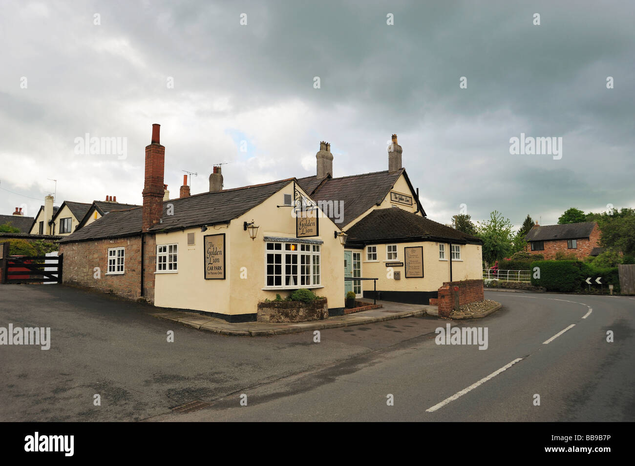 The Golden Lion Public house in Ashton Hayes Britains first carbon