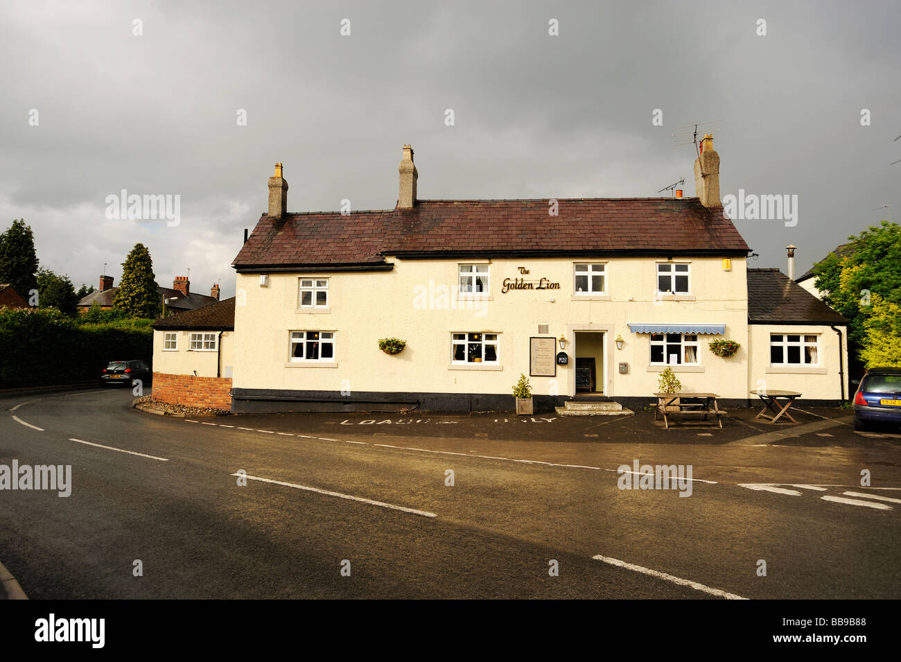 The Golden Lion Public house in Ashton Hayes Britains first carbon