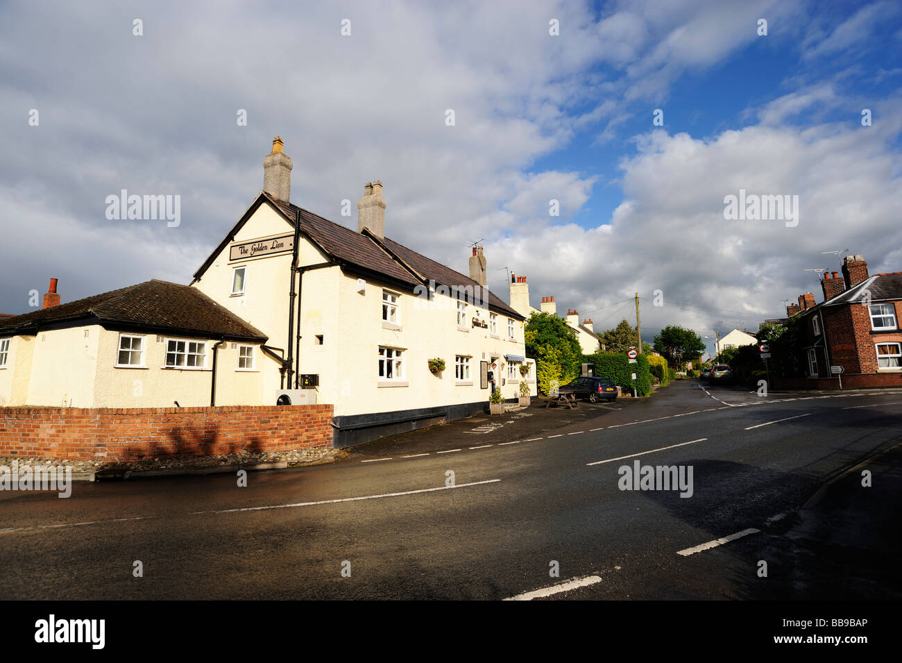 The Golden Lion Public house in Ashton Hayes Britains first carbon