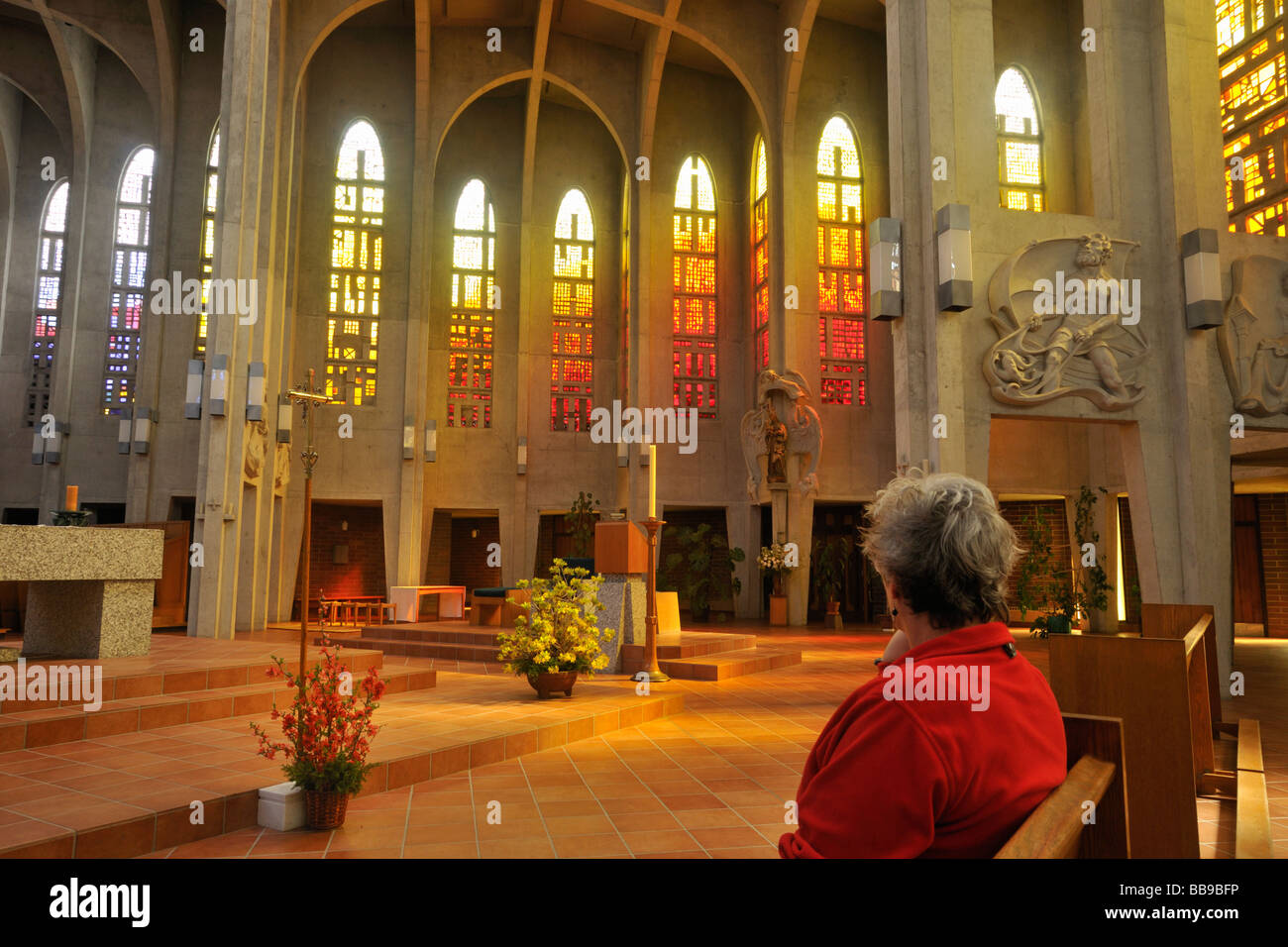 Interior of Westminster Abbey a Benedictine Monastery Mission British Columbia Canada Stock Photo