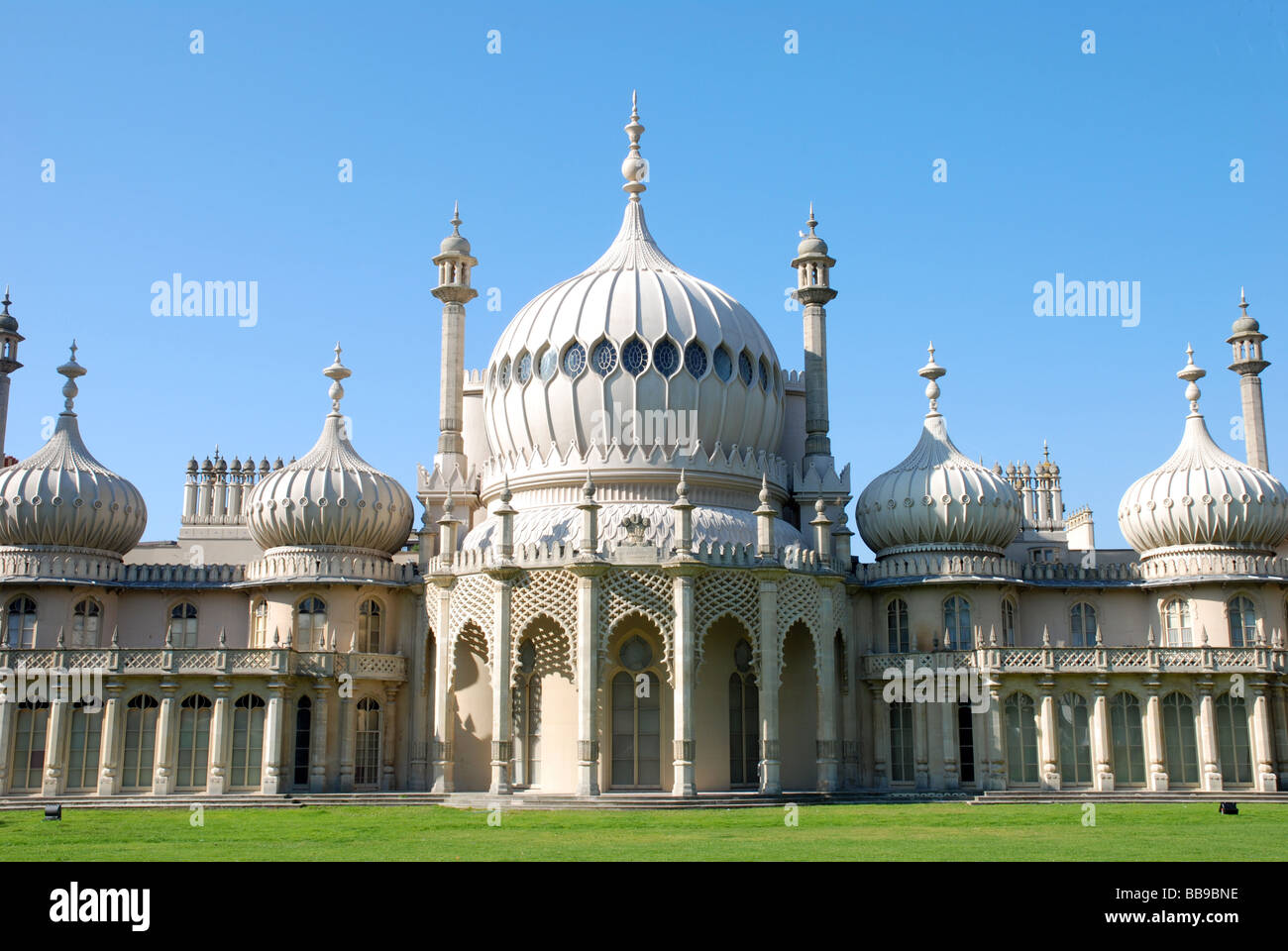 The Royal Pavillion at Brighton, built for the Prince Regent in the early 19th Century Stock Photo