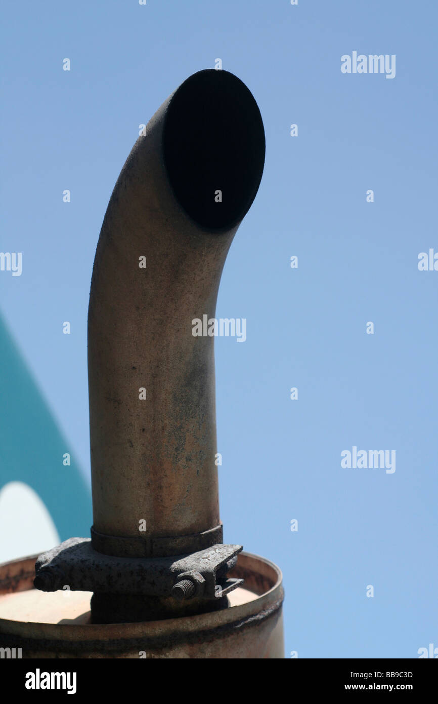 Engine muffler (silencer) and exhaust pipe Stock Photo Alamy
