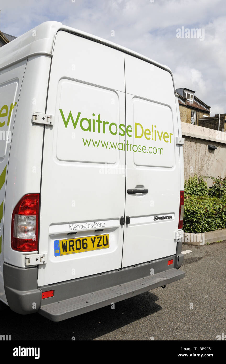 Back of Waitrose delivery van London UK Stock Photo Alamy