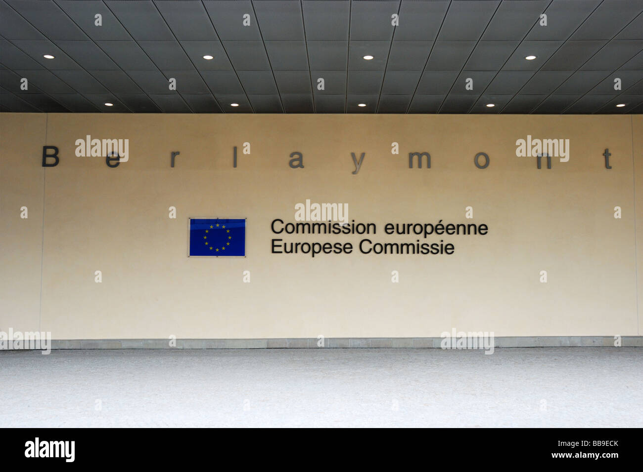 Berlaymont building in Brussels, headquarter of the European Commission. Stock Photo