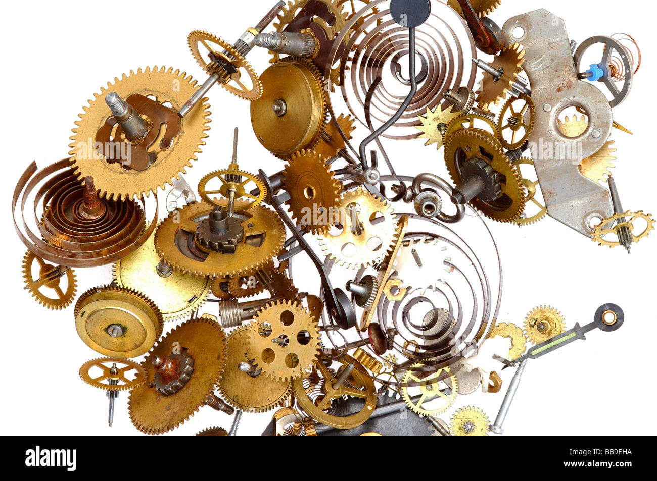clockwork mechanism - cogwheels Stock Photo