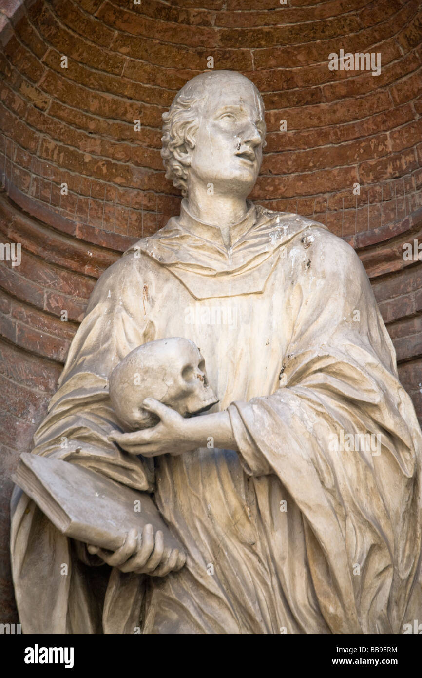 Religious statues in the strees of Siena, Tuscany, Italy Stock Photo
