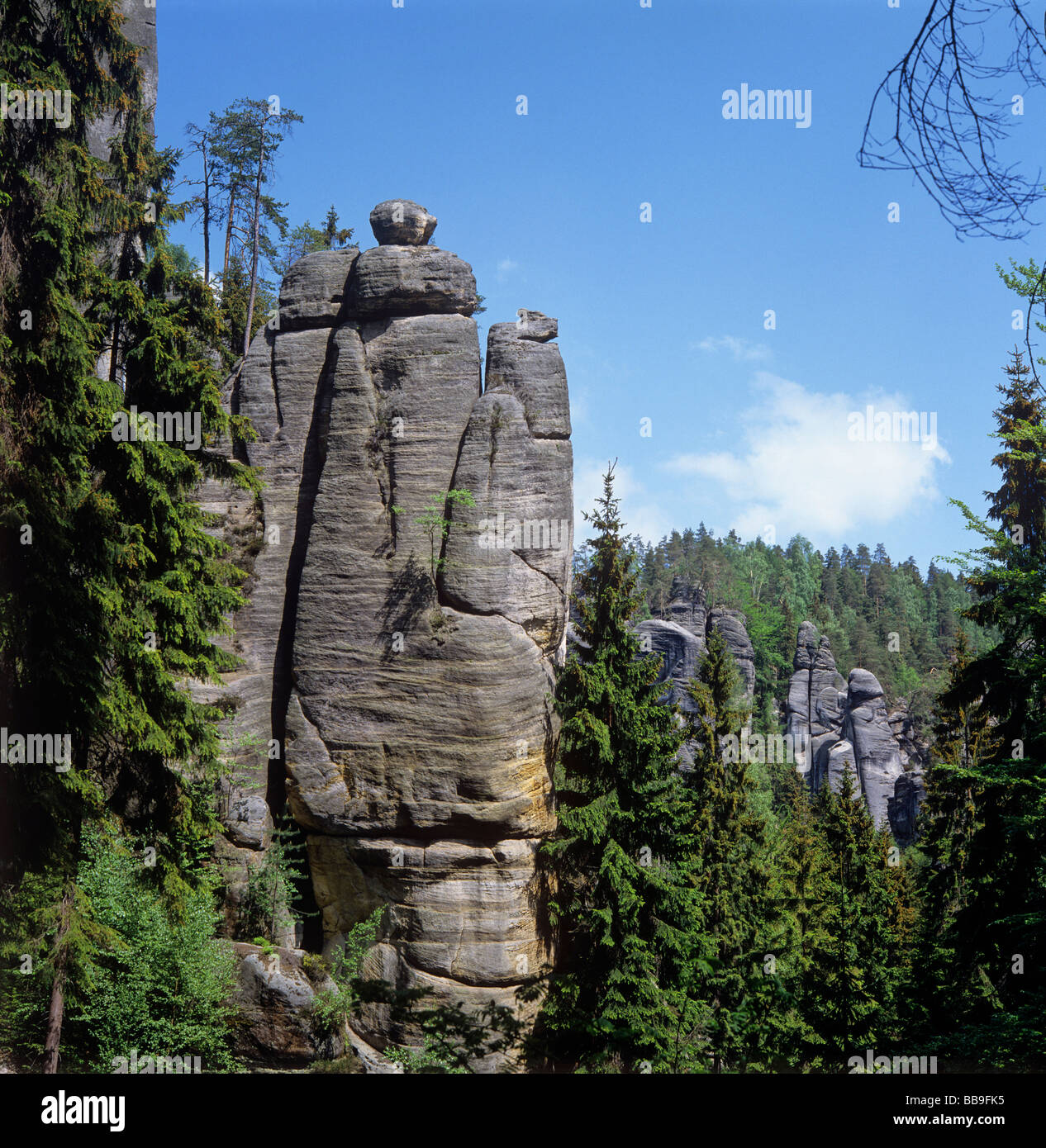 sandstone rock formation of adrspach teplice region of bohemia czech republic Stock Photo