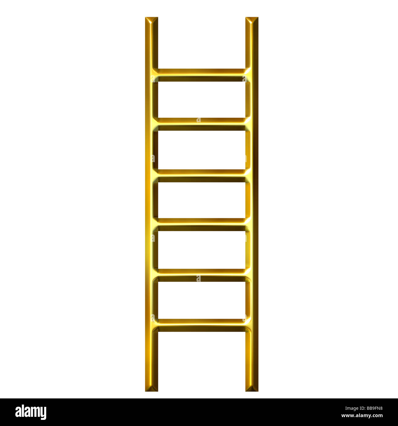 3d golden ladder Stock Photo - Alamy