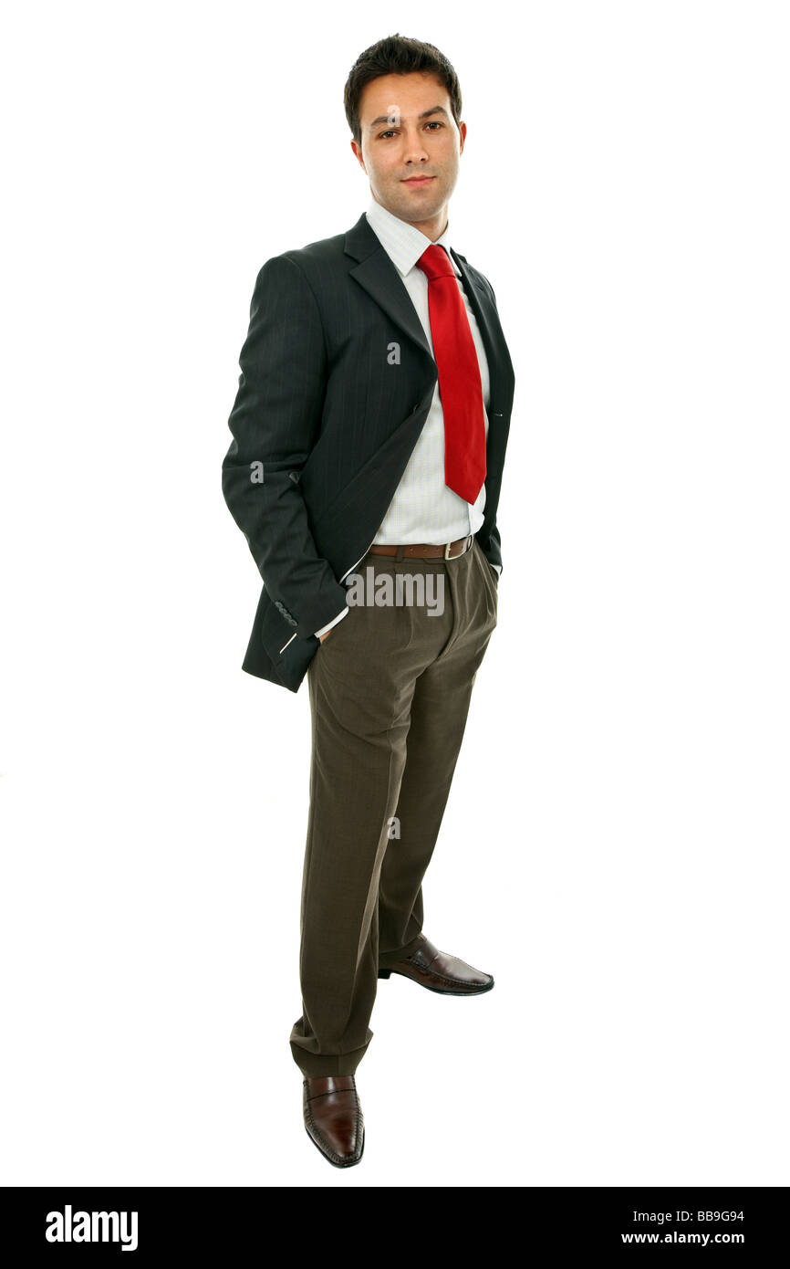 young business man full body isolated on white background Stock Photo ...