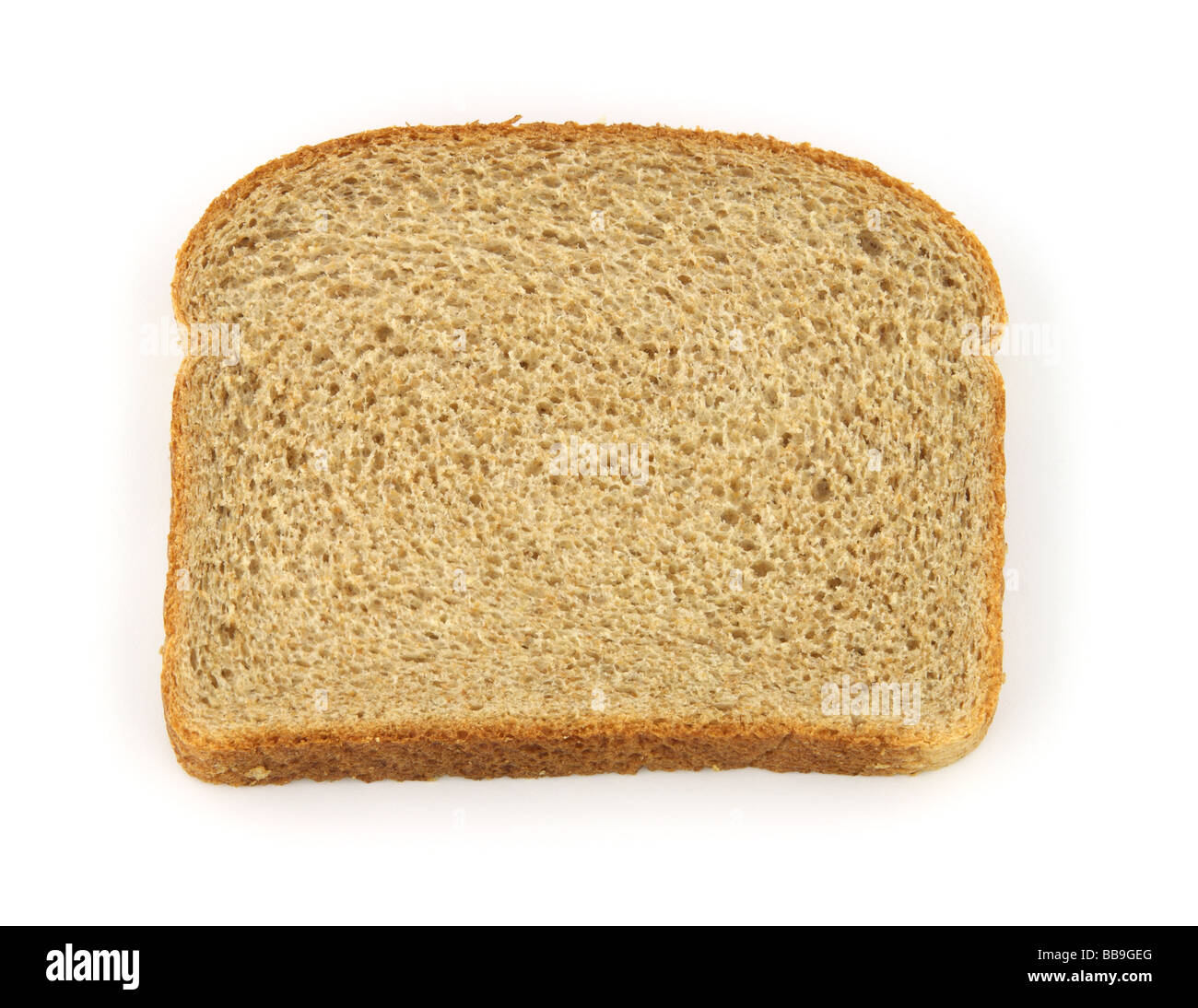 Single slice double fiber bread Stock Photo