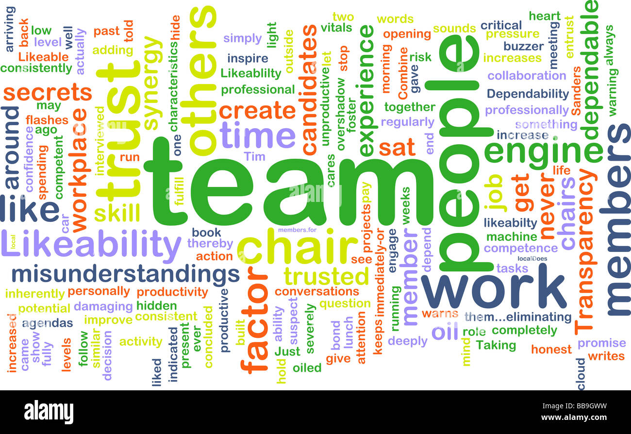 Word cloud concept illustration of people team Stock Photo - Alamy
