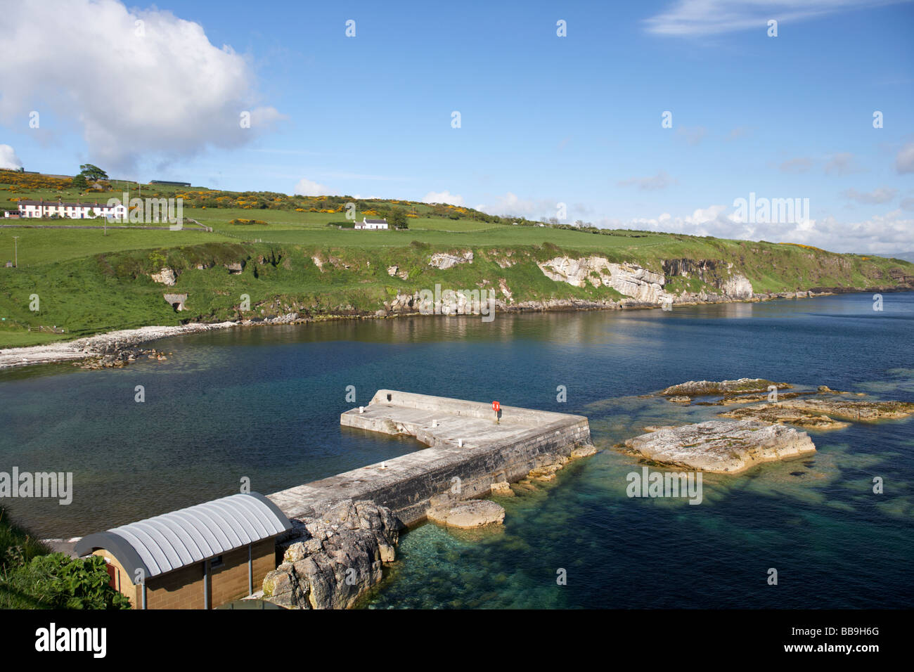 portmuck harbour islandmagee county antrim northern ireland uk Stock