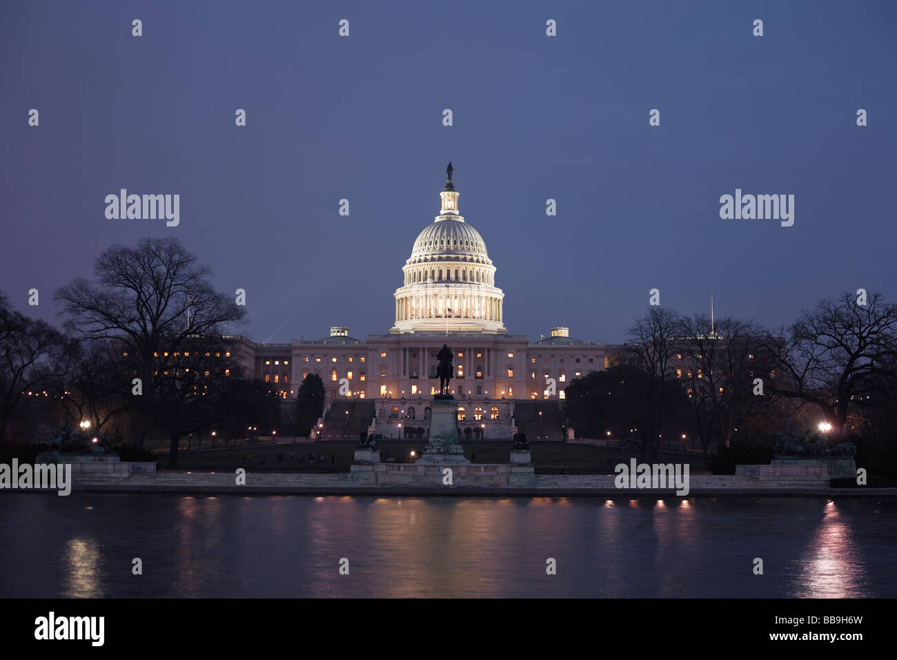 United States Capitol Building at night Washington DC USA Stock Photo ...