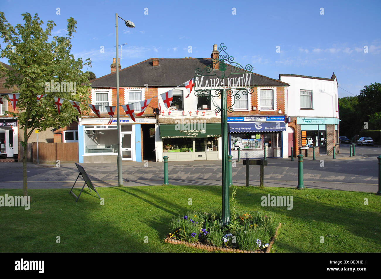 The Green, Chertsey Road, Windlesham, Surrey, England, United Kingdom Stock Photo Alamy