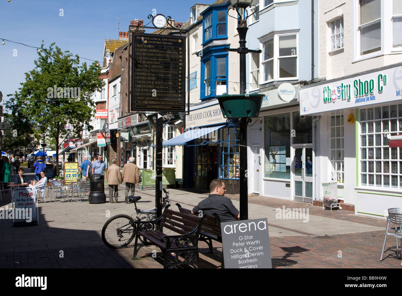 Worthing town centre seaside town hires stock photography and images