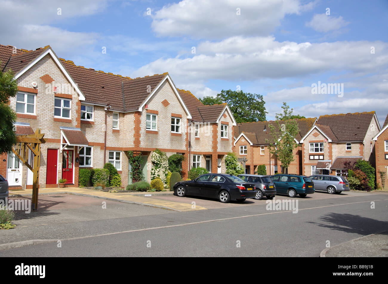New housing estate, Sandhills Court, Virginia Water, Surrey, England, United Kingdom Stock Photo