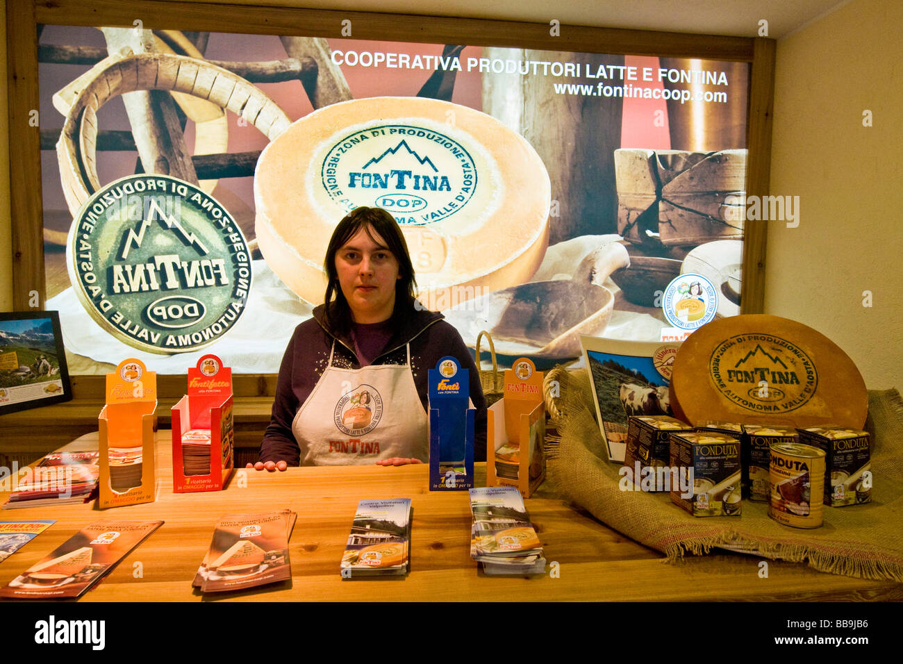 Cooperativa Produttori Latte e Fontina visitor center Valpelline Italy Stock Photo