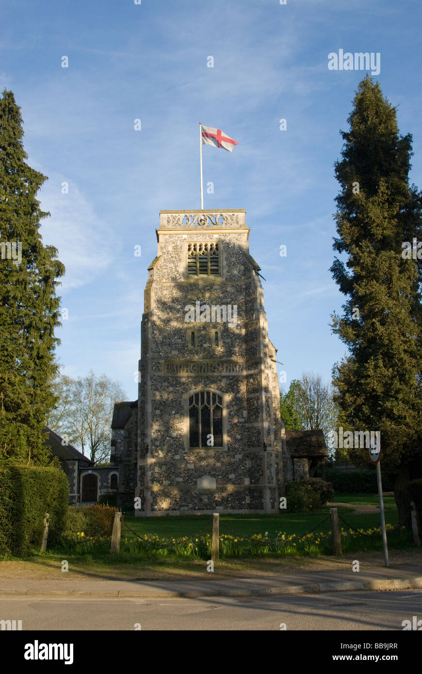 English church and clock tower hi-res stock photography and images - Alamy