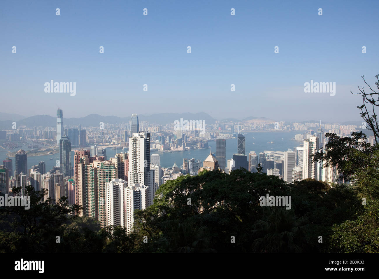 A view of Hong Kong is seen from Victoria Peak Stock Photo - Alamy