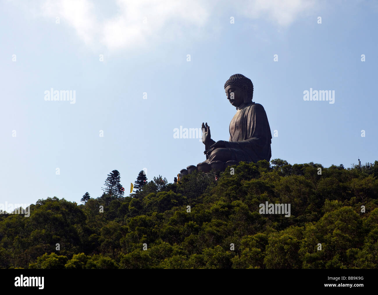 The Big Buddha statue is seen on Lantau Island, Hong Kong Stock Photo