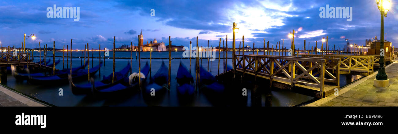 A panoramic view of Venice in the sunset Stock Photo - Alamy