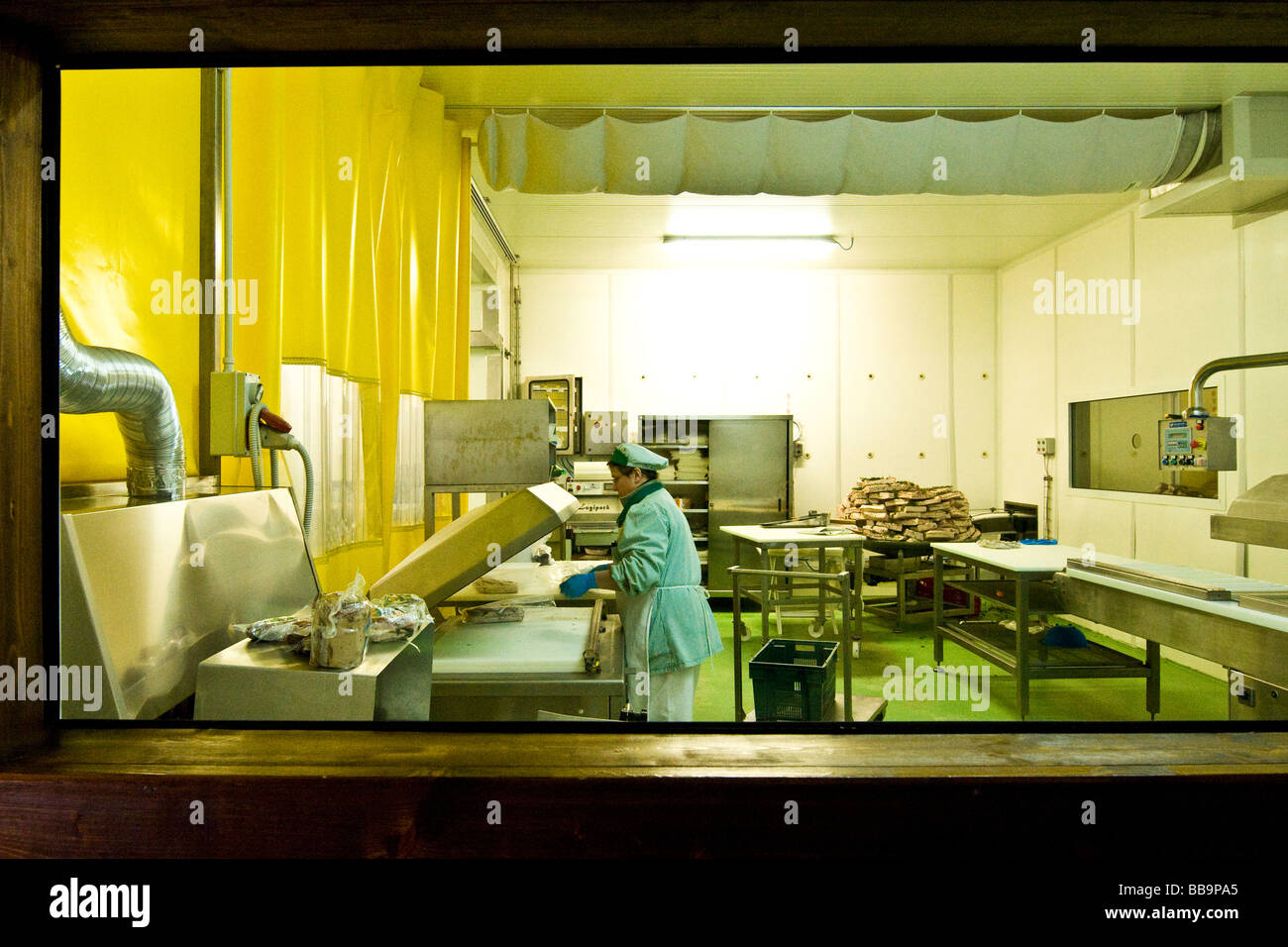 Processing Lard The processing of lard of Arnad Province of Aosta Italy Stock Photo - Alamy