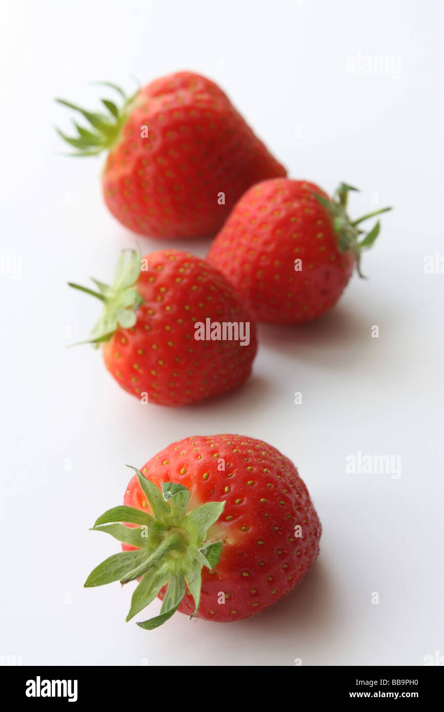 Freshly picked strawberrys ready to eat Stock Photo