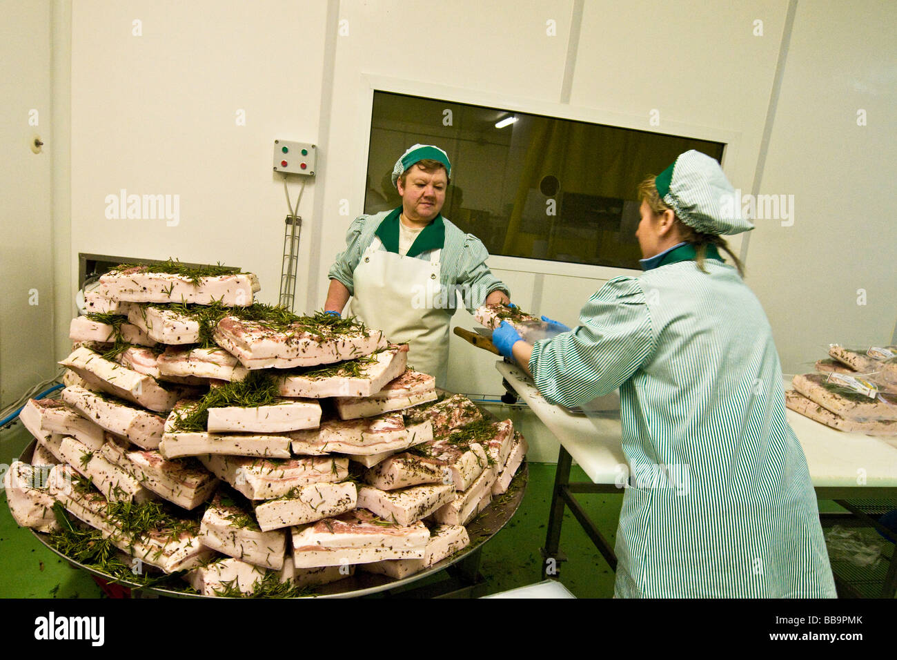Processing Lard The processing of lard of Arnad Province of Aosta Italy Stock Photo - Alamy