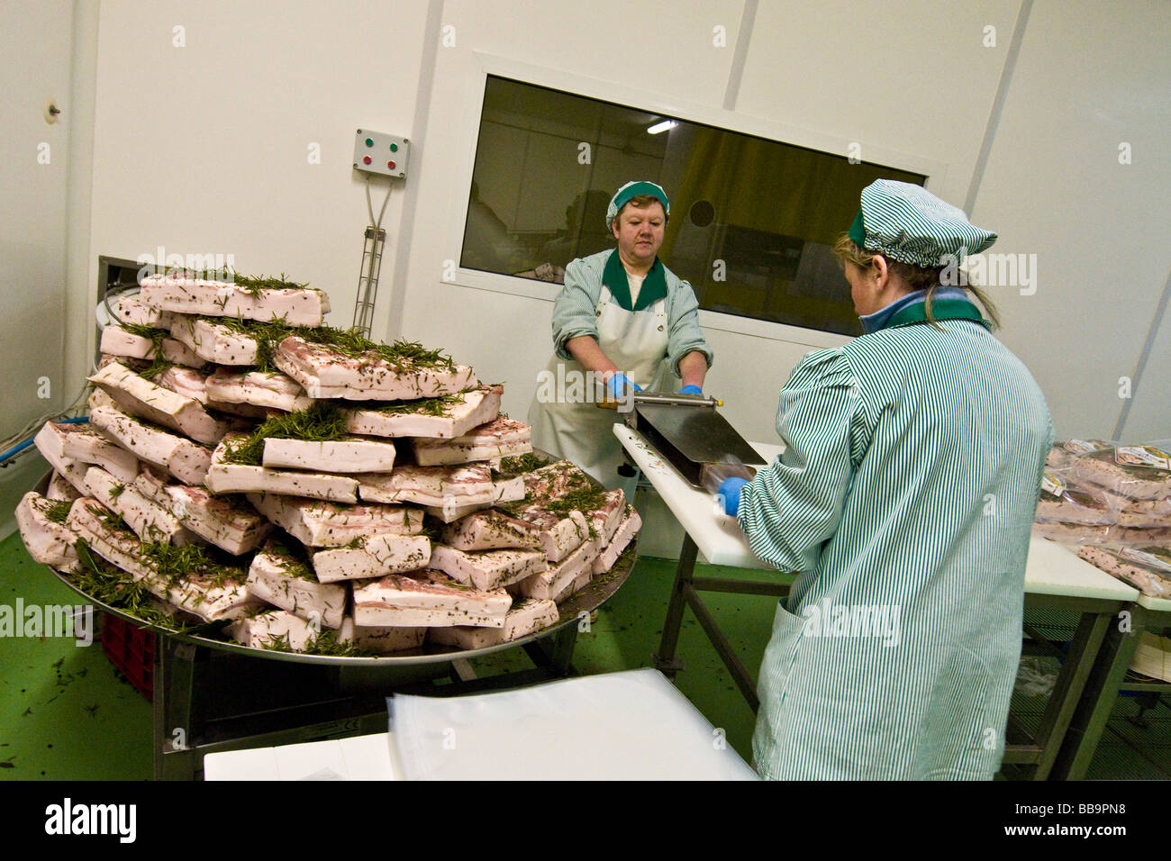 Processing Lard The processing of lard of Arnad Province of Aosta Italy Stock Photo - Alamy