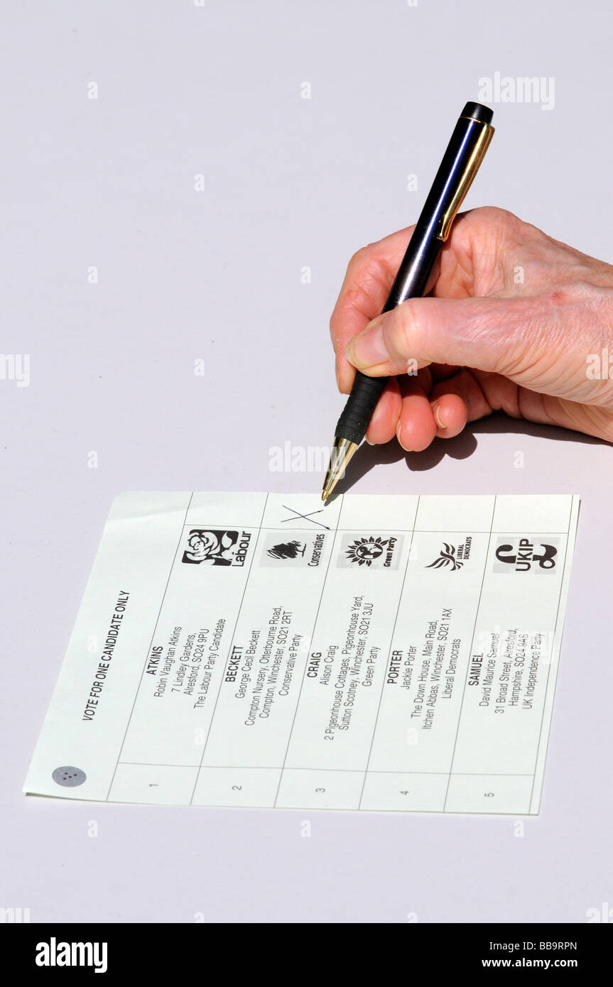 Marking Ballot Paper High Resolution Stock Photography And Images Alamy