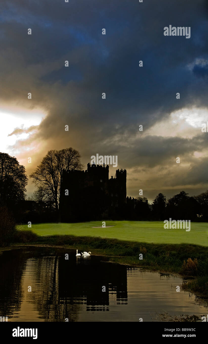 Kilkea Castle Hotel, Built 1180 by Hugh de Lacey, Kilkea, Co Kildare, Ireland Stock Photo