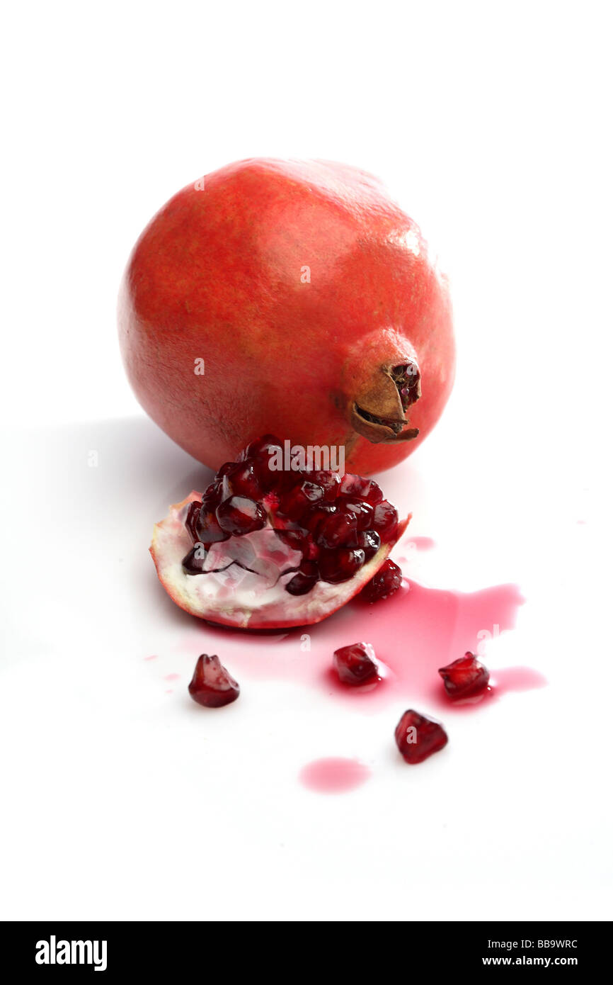 fresh red pomegranate Stock Photo