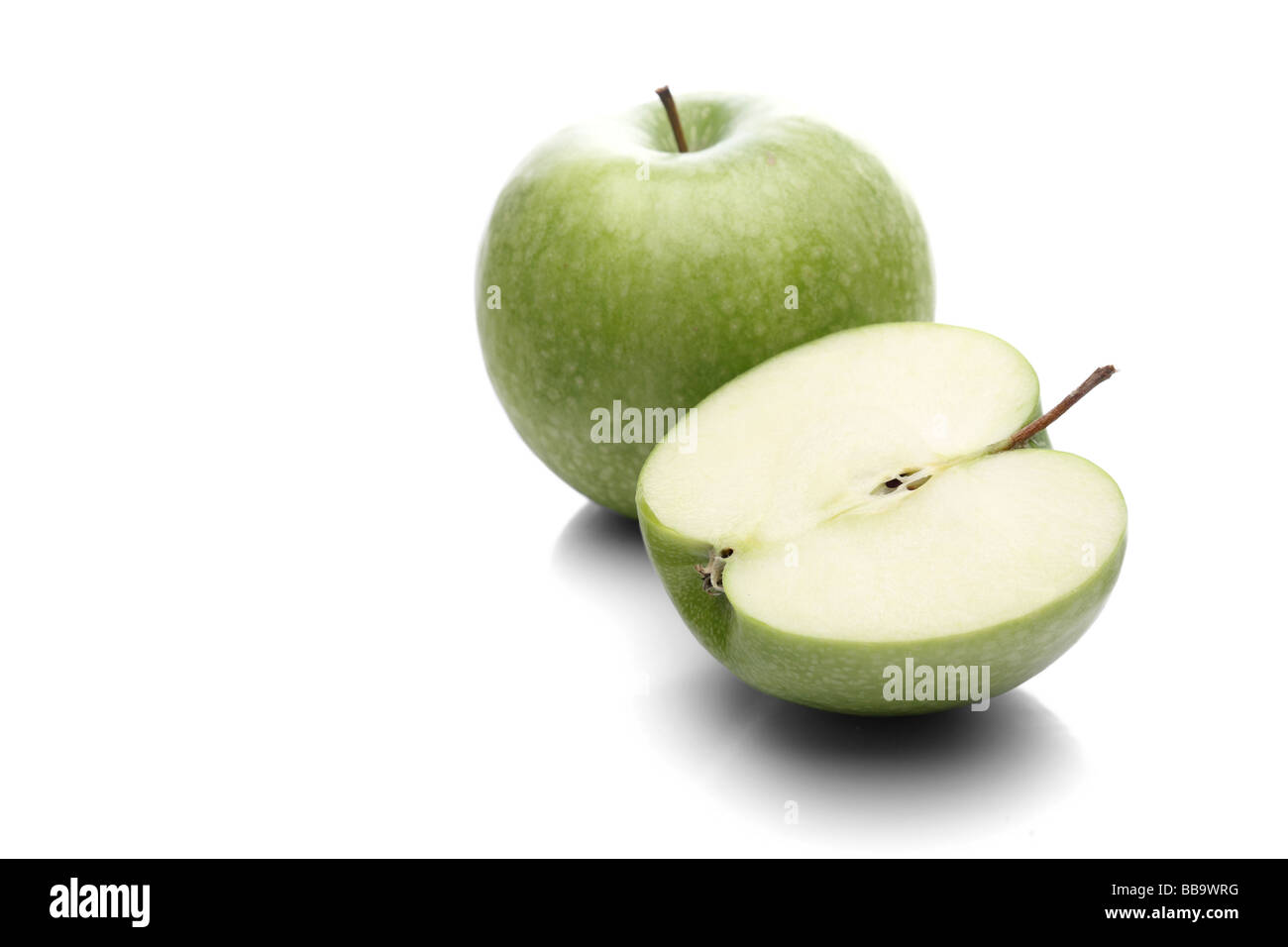 fresh green granny smith apples Stock Photo