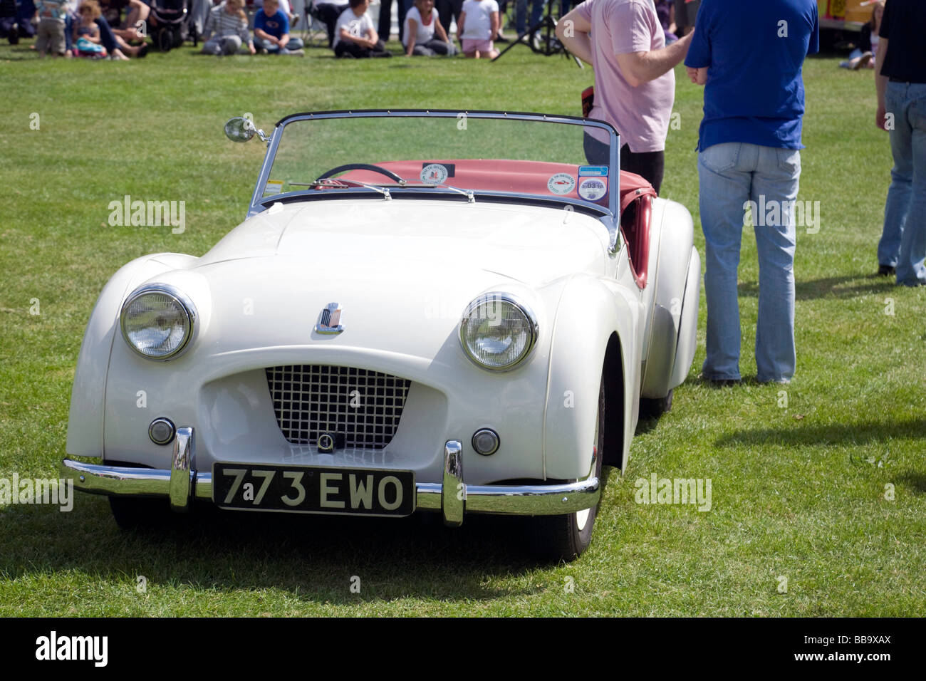 The Triumph TS2, the second Triumph TR sports car to ever be built; at the Wallingford Classic Car rally, Oxfordshire, UK Stock Photo
