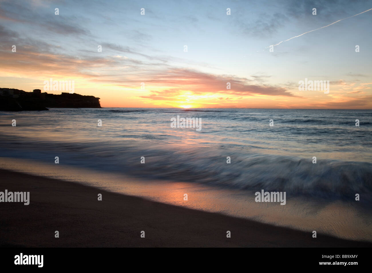 Sunrise Bronte Beach Sydney New South Wales Australia Stock Photo