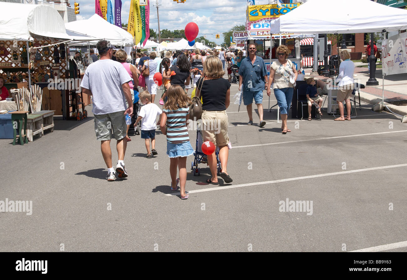 The street festival in Trenton Michigan Stock Photo Alamy