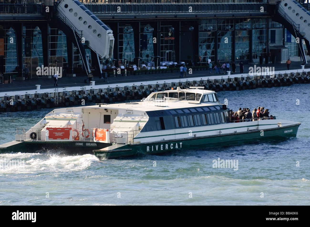 The River Cat, a high speed catamaran, sets out on the scenic route from Circular Quay, Sydney The River Cat, a high speed catamaran, sets out on the scenic route from Circular Quay, Sydney