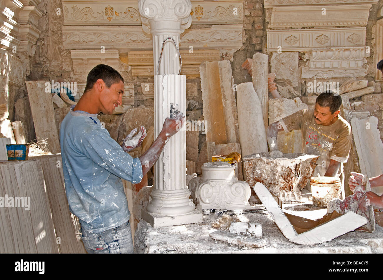 Cairo Egypt pottery plaster cast image figure on the boarder of the City of  the Dead Qarafa Arafa Stock Photo - Alamy